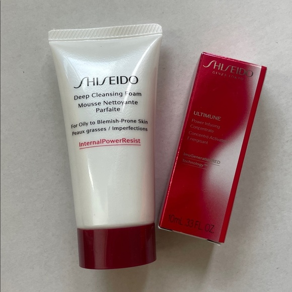 SET Shiseido Ultimune serum 10 ml and Deep Cleansing Foam  50 ml - Picture 1 of 4